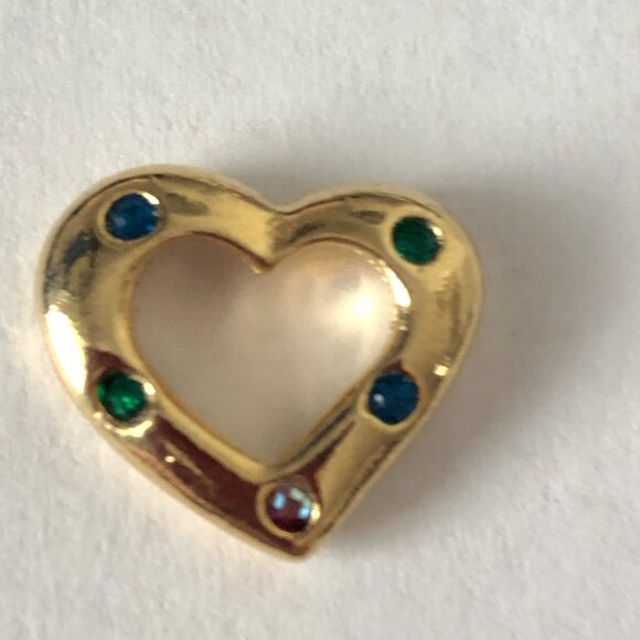 24PCS High Quality Gold Plated Heart Charm with Crystals Bulk for Jewelry Making - Picture 5 of 10